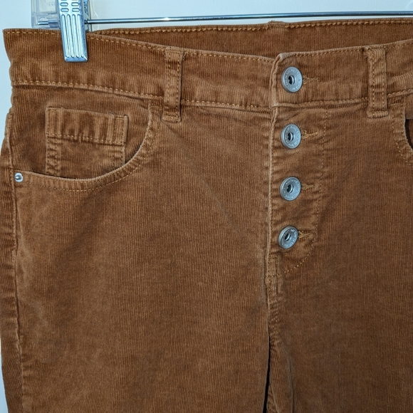 Burnt amber corduroy strait leg pants, boton size 38 européen size - Picture 6 of 7